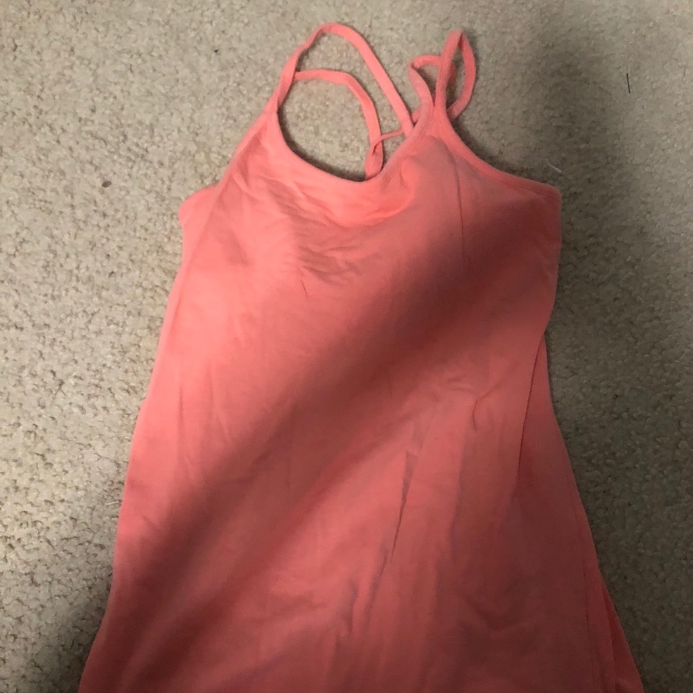 Salmon Crossy-Back Tank Top